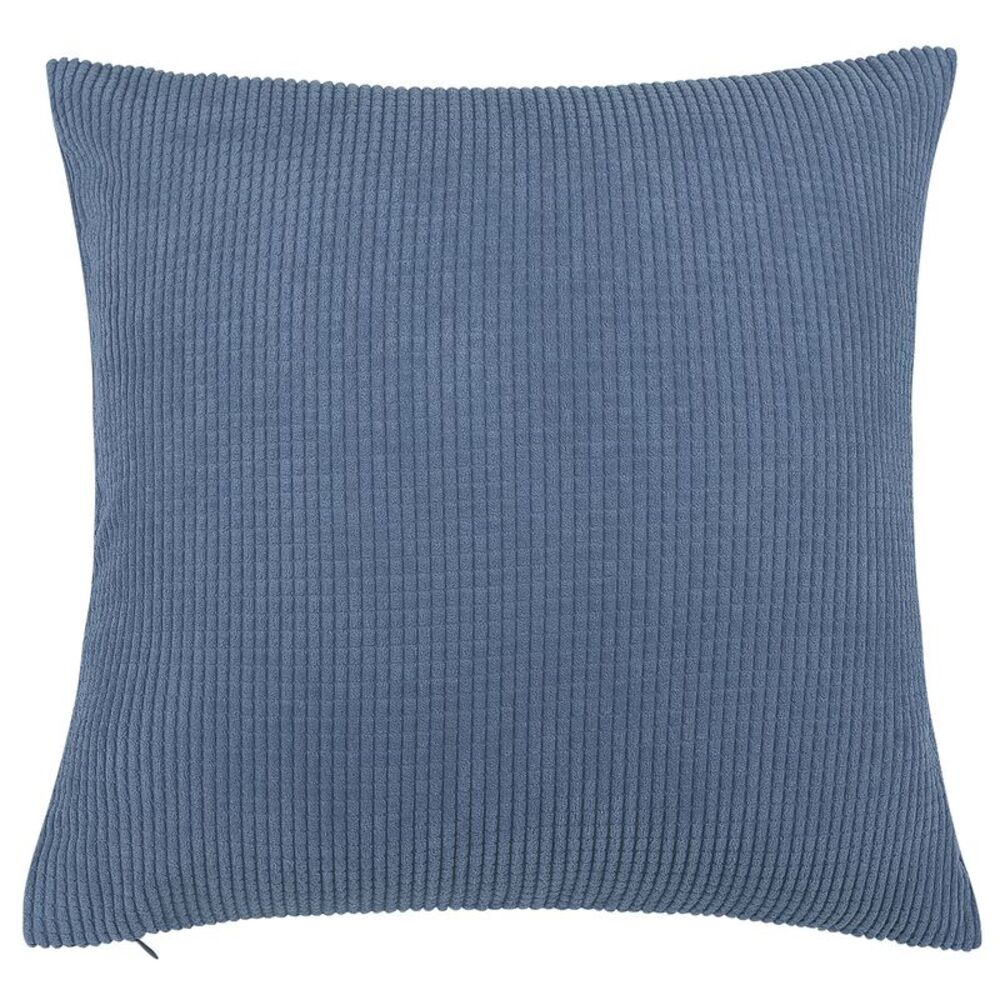 Corduroy Corn Striped Throw Pillow Cover Cushion Cover 18" x 18" Dark Blue